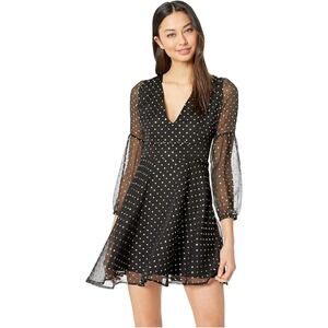 Black Celestial Whimsygoth Holiday NYE Y2K Mini Dress Tiered Mesh Party Sheer